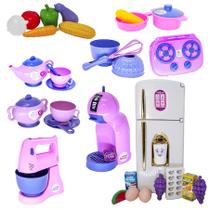 Kit Cozinha Infantil Princesa Cafeteria Rosa Menina 34pç Kit Cozinha Infantil Princesa Cafeteria Rosa Menina 34pç