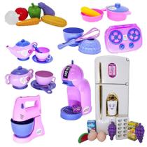 Kit Cozinha Infantil Princesa Cafeteria Rosa Menina 34Pç