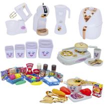 Kit Cozinha Infantil Princesa Menina Mercado Potinhos 55Pç