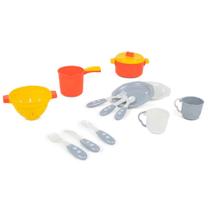 Kit Cozinha Infantil Tateti - 13 Peças - Laranja e Amarelo - Calesita Kit Cozinha Infantil Tateti - 13 Peças - Laranja e Amarelo - Calesita