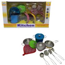 Kit Cozinha Inox Colorido 11 Peças Shiny Toys 001221