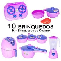 Kit Cozinha Jogo Panela Fogão Air Fryer Liquidificador 10Pç Kit Cozinha Jogo Panela Fogão Air Fryer Liquidificador 10Pç