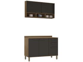 Kit Cozinha Luciane Suiça Balcão 3 Portas 120cm