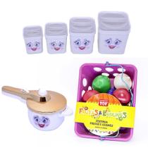 Kit Cozinha Menina Infantil Brinquedo Panela Mercado 18pç