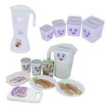 Kit Cozinha Menina Jantar Liquidificador Potinhos 17pç