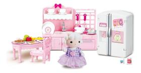 Kit Cozinha Miniatura Sylvanian Family Casinha Feliz Zoop Toys