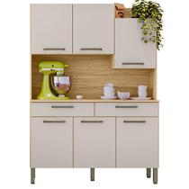 Kit Cozinha Modena 6 Portas Freijó Soft - Kits Paraná Kit Cozinha Modena 6 Portas Freijó Soft - Kits Paraná