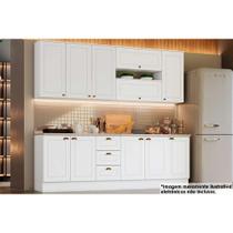 Kit Cozinha Modulada 10 Peças Americana (4Aéreos+3Balcões+3Complementos ) C5P31 Branco-Henn