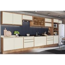 Kit Cozinha Modulada 14 Peças Versalis 1 (6Aéreos+4Balcões+1TorreQuente+3Complementos) C14P165 Freijo/Cinza Argila-Herval Kit Cozinha Modulada 14 Peças Versalis 1 (6Aéreos+4Balcões+1TorreQuente+3Complementos) C14P165 Freijo/Cinza Argila-Herval