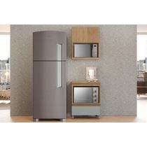 Kit Cozinha Modulada 2 Peças Rainha (1Aéreo+1Balcão) C2P46 Nature/Verde-Nesher