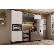 Kit Cozinha Modulada 3 Peças Alpha (2Aéreos+1Paneleiro) C3P35 Branco - Carraro Kit Cozinha Modulada 3 Peças Alpha (2Aéreos+1Paneleiro) C3P35 Branco - Carraro