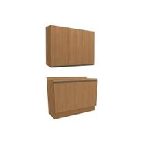 Kit Cozinha Modulada 3 Peças Maxxi (1Aéreo+1Balcão+1Complemento) C3P36 Canela - Kappesberg