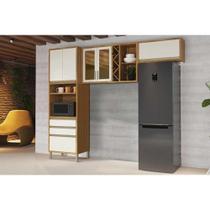 Kit Cozinha Modulada 3 Peças Tempranillo (2Aéreos+1Paneleiro) C3P82 Amendoa/Off White - Ronipa