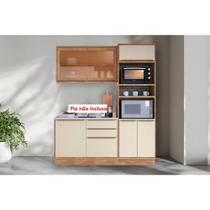 Kit Cozinha Modulada 3 Peças Versalis (1Aéreo+1Balcão+1TorreQuente) C3P192 Freijo/Cinza Argila - Herval