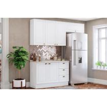 Kit Cozinha Modulada 4 Peças Americana (2Aéreos+1Balcão+1Complemento) CZ148 Branco - Henn