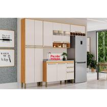 Kit Cozinha Modulada 4 Peças Nápoli Prime (2Aéreos+1Balcão+1Paneleiro) C4P66 Sevilha/Branco - Ronipa