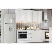 Kit Cozinha Modulada 6 Peças Americana (2Aéreos+2Balcões+2Complementos) C6P83 Branco - Henn Kit Cozinha Modulada 6 Peças Americana (2Aéreos+2Balcões+2Complementos) C6P83 Branco - Henn