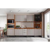 Kit Cozinha Modulada 6 Peças Firenze (2Aéreos+2Balcões+2Paneleiro) s/Pia FMT012 Amendola/Nude Prime TX - Demóbile
