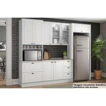 Kit Cozinha Modulada 7 Peças Americana (2Aéreos+1Balcão+1Paneleiro+3Complementos) C5P64 Branco - Henn Kit Cozinha Modulada 7 Peças Americana (2Aéreos+1Balcão+1Paneleiro+3Complementos) C5P64 Branco - Henn