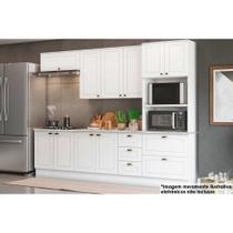 Kit Cozinha Modulada 7 Peças Americana (2Aéreos+2Balcões+1Paneleiro+2Complemento) CZ145 Branco - Henn