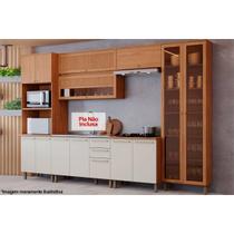 Kit Cozinha Modulada 7 Peças Completa Requinte (2Aéreos+2Balcões+2Paneleiros+1Complemento) CZ103 Nature/Nature/Areia - Henn Kit Cozinha Modulada 7 Peças Completa Requinte (2Aéreos+2Balcões+2Paneleiros+1Complemento) CZ103 Nature/Nature/Areia - Henn