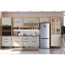 Kit Cozinha Modulada 7 Peças Syrah (3Aéreos+2Balcões+1Paneleiro+1TorreQuente) C7P102 Amendoa/Off White - Ronipa Kit Cozinha Modulada 7 Peças Syrah (3Aéreos+2Balcões+1Paneleiro+1TorreQuente) C7P102 Amendoa/Off White - Ronipa