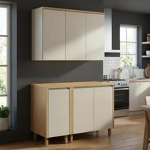 Kit Cozinha Modular 120cm 4 Peças Completo