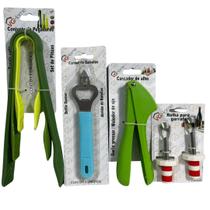 Kit Cozinha Mult Abridor Pegador Amassador Alho Tampa Rolha Kit Cozinha Mult Abridor Pegador Amassador Alho Tampa Rolha