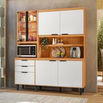 Kit Cozinha Murano 7 Portas e 2 Gavetas Freijó Acetinado - Pallazio Kit Cozinha Murano 7 Portas e 2 Gavetas Freijó Acetinado - Pallazio