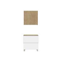 Kit Cozinha Nesher 2 Peças Rainha CZ423 Branca/Nature Kit Cozinha Nesher 2 Peças Rainha CZ423 Branca/Nature