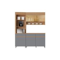 Kit Cozinha Nesher Realeza 3 Peças CZ106 Carvalho/Titânio