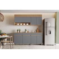 Kit Cozinha Nesher Realeza 4 Peças CZ103 Carvalho/Titânio Kit Cozinha Nesher Realeza 4 Peças CZ103 Carvalho/Titânio