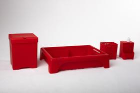 Kit Cozinha Organizador 4 em 1 Escorredor Lixeira Porta Detergente Esponja Porta Talher