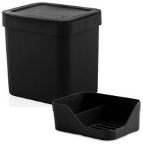 Kit Cozinha Organizador Pia Porta Detergente Bucha + Lixeira 4,7 Litros - Ou Kit Cozinha Organizador Pia Porta Detergente Bucha + Lixeira 4,7 Litros - Ou