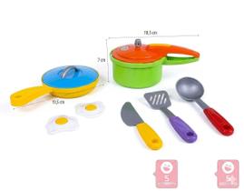 Kit Cozinha Panelas Infantil Acessórios Com 2 Ovos Poliplac - Kit Cozinha Panelas Infantil Acessórios Com 2 Ovos Poliplac -