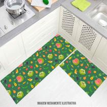 kit cozinha passadeira 120x40cm frutas Tropicais 60x40cm