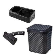 Kit Cozinha/Pia - Lixeira Rattan 05 Litros + Produtos Cozinha