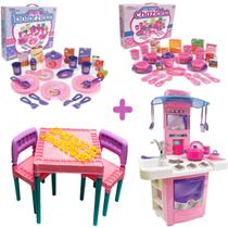 Kit Cozinha Pia Sai Água + Mesinha + Chazinho e Jantarzinho Kit Cozinha Pia Sai Água + Mesinha + Chazinho e Jantarzinho