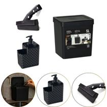 Kit Cozinha Porta Detergente/esponja,Rodinho e Lixeira 5 Lts