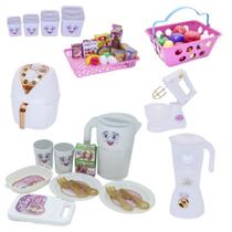 Kit Cozinha Pote Comida Jantar Ar Fryer Mercado Menina 44pç