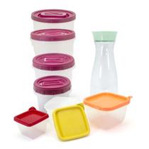 Kit Cozinha Potes organizador de Armário + Potes de Mantimentos + Garrafa de Água New York