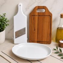 Kit Cozinha Prática - Tábua de Cozinha - Travessa - Utensílios