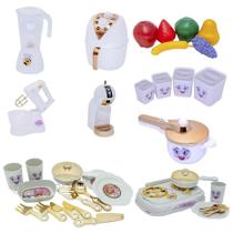 Kit Cozinha Princesa Air Fryer Fogão Cooktop Frutinhas 34Pç