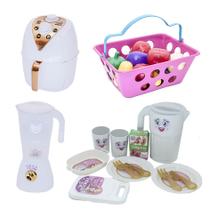 Kit Cozinha Princesa Jantar Ar Fryer Mercado Menina 27pç