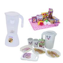 Kit Cozinha Princesa Jantar Liquidificador Mercadinho 26pç Kit Cozinha Princesa Jantar Liquidificador Mercadinho 26pç