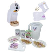 Kit Cozinha Princesa Menina Batedeira Jantar Cafeteira 14pç