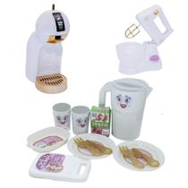 Kit Cozinha Princesa Menina Batedeira Jantar Cafeteira 14Pç