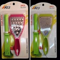 Kit Cozinha Ralador + Faca Fruit Knife Kit 2 pç Cozinha