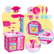 Kit Cozinha Rosa da Barbie para Brincar de Cheff com Fogão