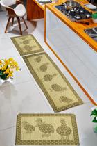 Kit cozinha sisal 3 peças não escorrega moderno facil de limpar lancer